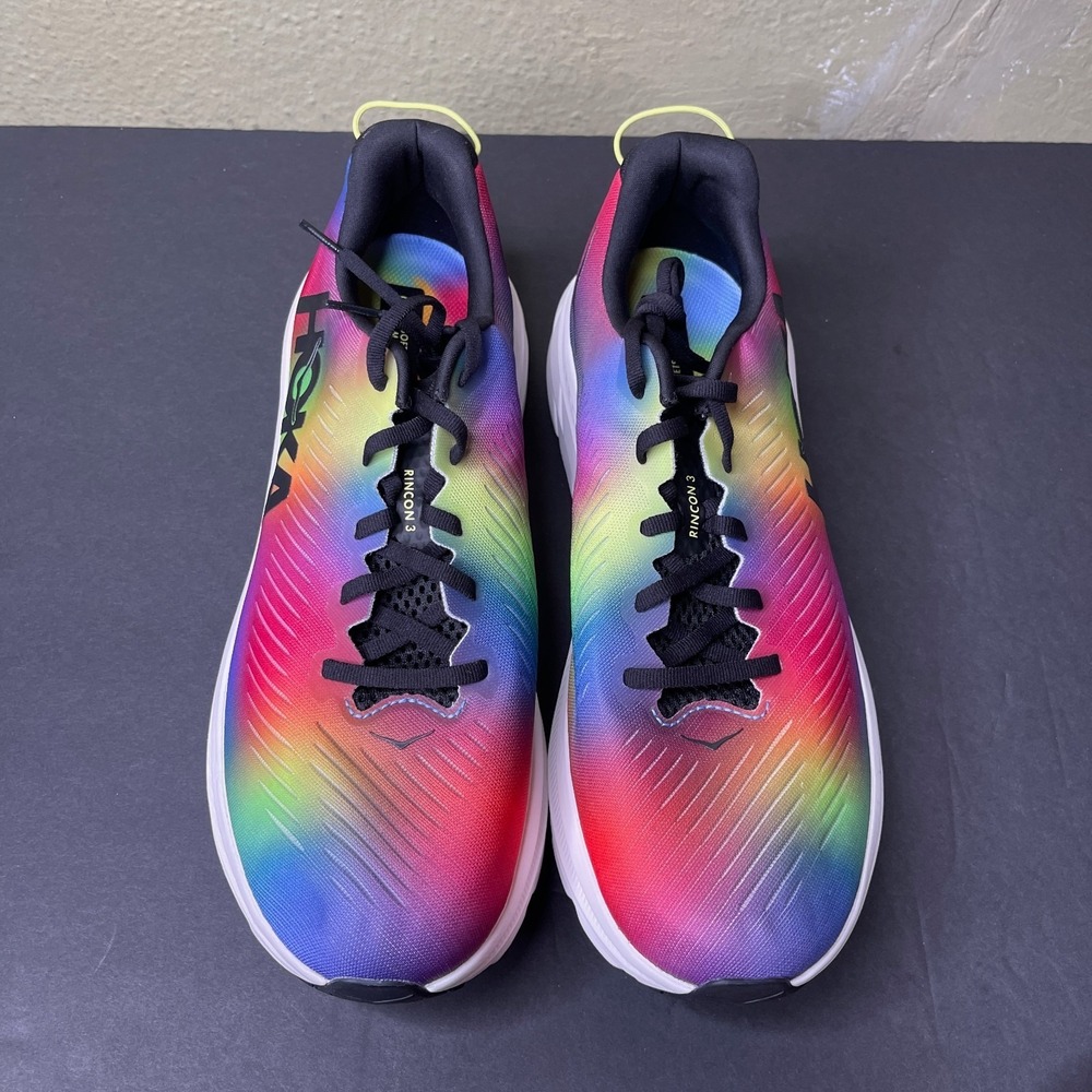 Hoka One One Rincon 3 Rainbow Sneakers Men Size 11.5 D Running Shoes 1119395 NBY - Picture 5 of 11